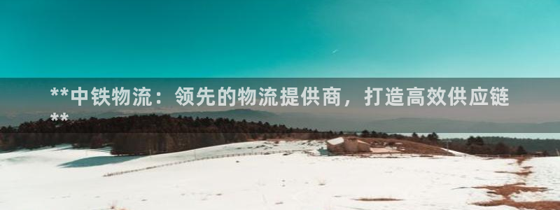 28圈现在狂杀：**中铁物流：领先的